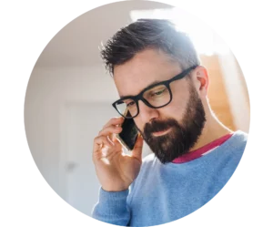 A man talking on his mobile phone